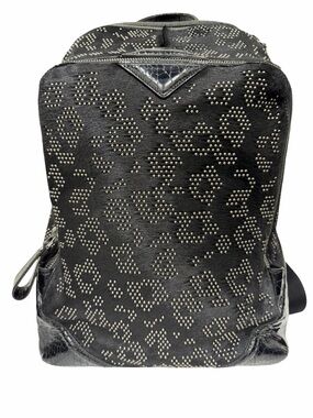 Rare MCM Black Duke Odeon Large Backpack with Gunmetal Hardware
